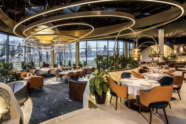 Cafe modern dan mewah dengan nuansa Art Deco